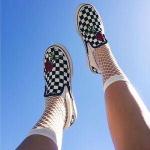 Vintage Out From Under Mid-Calf Fishnet Sock